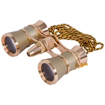

Binoculars levenhuk Broadway 325F with illumination and chain, Gold