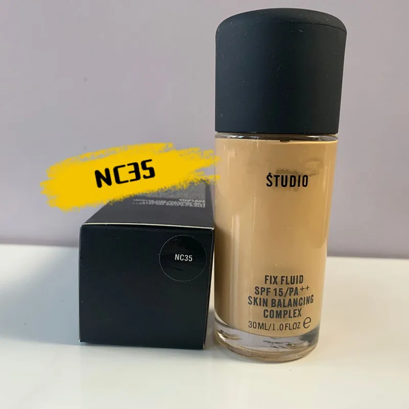 New 30ml Foundation Soft Matte Long Wear Oil Control Concealer Liquid Foundation fix fluid spf15/PA+ SKIN BALANCING COMPLEX - Цвет: C35