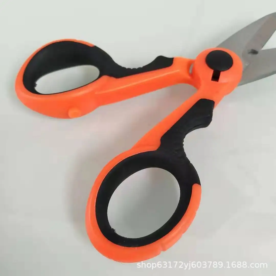 Thick Stainless Steel Sawteeth diao yu jian Fish Wire Scissors Knife Lead Sheet Scissors Dyneema Fish Wire Scissors