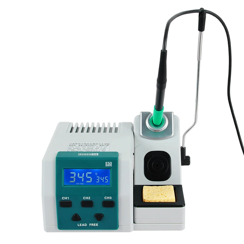 T26 2 Seconds Heating 350 Degree Precision Electric Soldering Iron Fingerprint Fly Wire Special Tip Welding Head Welding Table