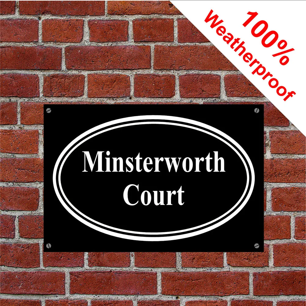 Customized Oval Design House Number Sign Name Street Adress