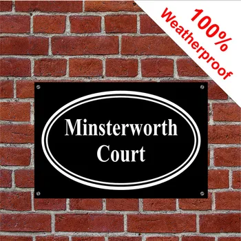 

Customized Oval Design House Number Sign Name Street Adress Weatherproof