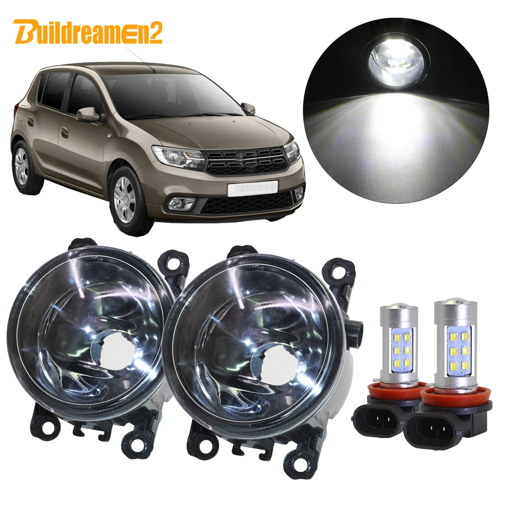 Buildreamen2 для Dacia Sandero Hatchback 2008 2015 автомобильный противотуманный светильник H11 в