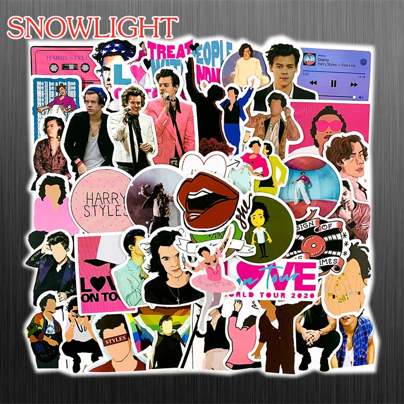 50Pcs/Set Harry Edward Styles Cartoon Stickers For Skateboards Laptop Luggage Refrigerator Motorcycle Children