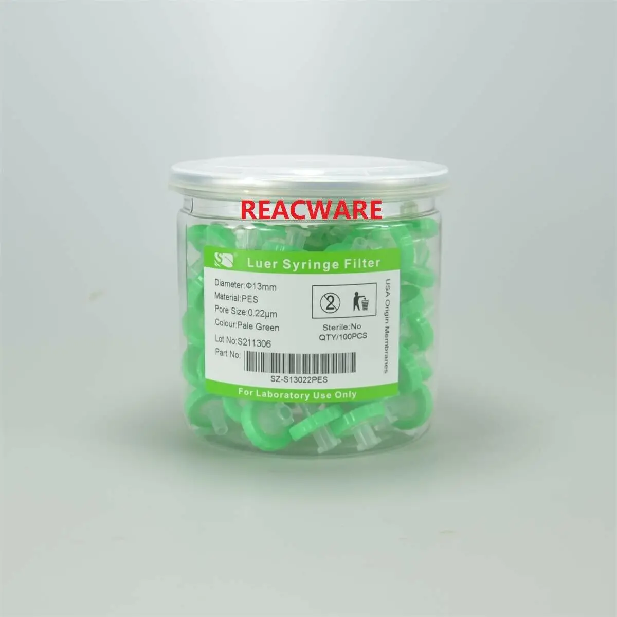 

Laboratory Syringe Filter OD=13mm,0.22um,Made From PES,100pcs/pack