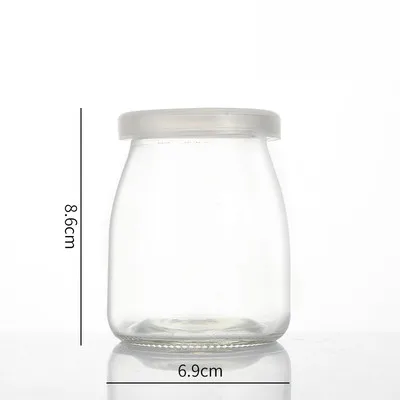 Пудинг мусс йогурт прозрачная стеклянная бутылка с крышкой конфеты молоко чашка для хранения бутылка без запаха Кухонный Контейнер для приправы банка - Цвет: 200ML