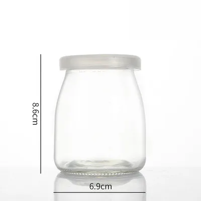 200ML Пудинг мусс йогурт прозрачная стеклянная бутылка с крышкой конфеты молоко чашка для хранения бутылка без запаха Кухонный Контейнер для приправы банка - Цвет: 200ML
