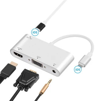 

New For iPad For Apple to Digital AV HDMI 4K USB Cable 1080P HD Adapters For Iphone X 8/7/6/Ipad Air