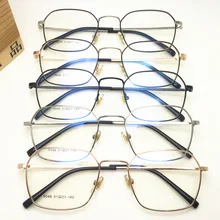 Многогранные очки для близорукости оправа в Корейском стиле ретро ультралегкие металлические тонкие многогранные оправа для очков