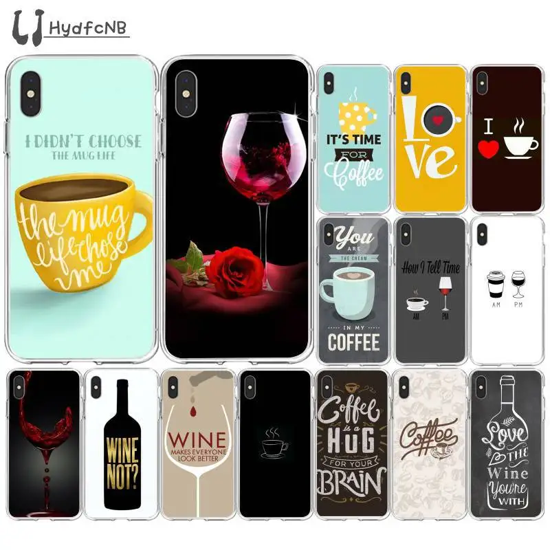 LJHYDFCNB кофейная чашка для вина TPU Мягкий силиконовый чехол телефона iPhone 11 pro XS MAX 8 7 6
