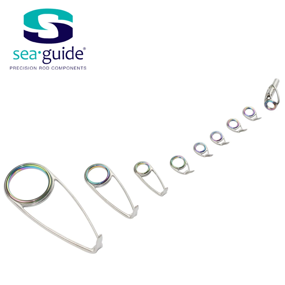 SeaGuide 3,2g TiXOHRS TiXORS-N Titan RS 9-teiliges Set Führungsringe für Angelruten, Reparatur- und DIY-Zubehör