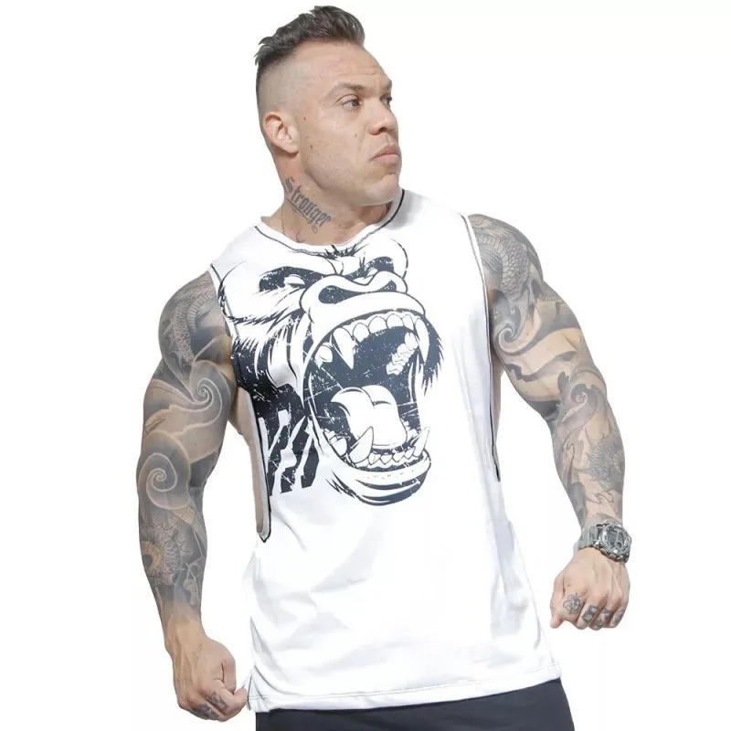 

Muscle Brother Jingang Sports Vest Fitness Suit Men's Gym Running Training Breathable Tights Crew Neck Vest Summer