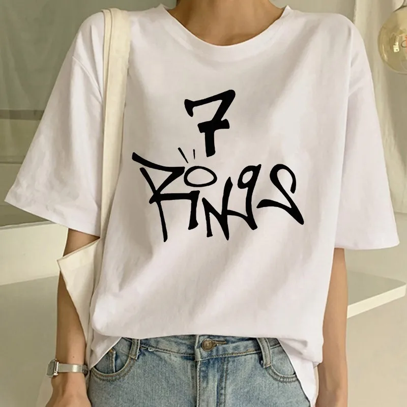 

Ariana Grande T Shirt Women 7 Rings Fashion Harajuku Thank U Next Tshirt 90s Hip Hop Short Sleeve Ullzang T-shirt Top Tee Female