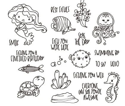 

On vacation Transparent Clear Stamp for DIY scrapbooking seal Card Making C593