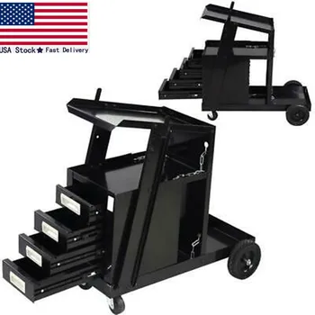 

Durable Welding Cart w/4 Drawer Cabinet MIG TIG ARC Plasma Cutter Tank Storage