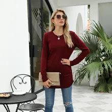 Best Price New Long sleeve harajuku tshirt tops women 2020 korean style casual plus size clothes o-neck streetwear autumn winter t shirt