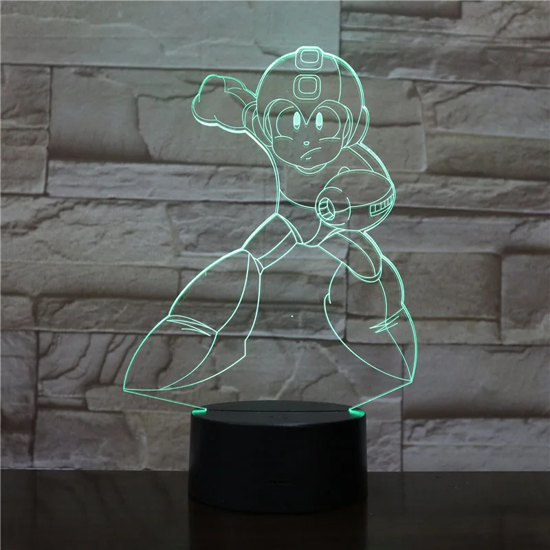Rockman светодиодный 3d-ночник 7 цветов меняющая лампа украшение комнаты фигурка игрушка для дня рождения Рождественский подарок