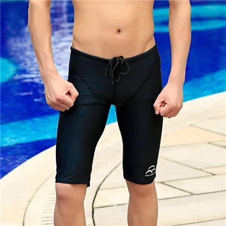 Fanceey sharkskin плавки мужские купальные сексуальные мужские купальные шорты Профессиональный купальный костюм трусы длинные гоночные помехи - Цвет: GH15-302