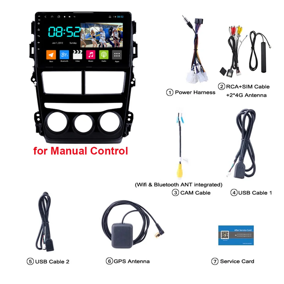 Android 8,1 автомобильный DVD 1din мультимедийная Navi система для Toyota Vios Yaris MC Автомобильный gps навигатор стерео головное устройство BT SWC wifi - Цвет: 8 Cores