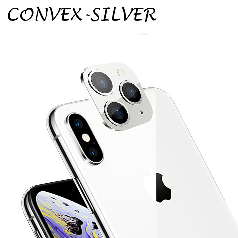 Подходит для IPhone Apple X XS MAX секундная смена 11Pro для IPhone 11 PRO MAX наклейка на рассеиватель Модифицированная крышка камеры титановый сплав - Цвет: Silver