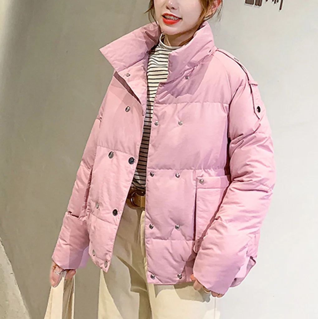 Abrigos Mujer Invierno 2019 новая парка на молнии Короткая хлопковая стеганая куртка теплая