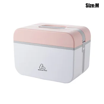 

Storage Case Container Non Slip First Aid Kit Large Capacity Medicine Box Home Chest Emergency Double Layer Family Health Care