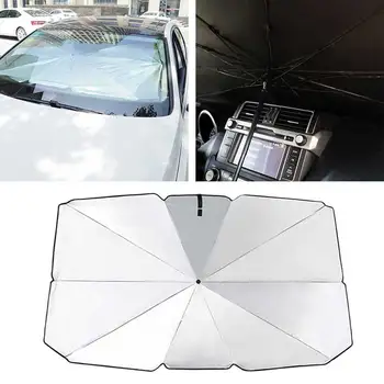 

Summer Durable Windshield Sunshade Universal Accessories Heat Insulation Outdoor Foldable Car Front Sunscreen Umbrella Exterior