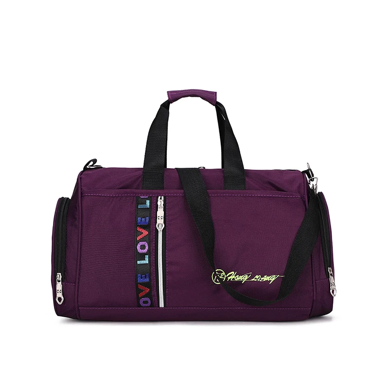 Модная женская Дорожная сумка на выходные, органайзер, Большая вместительная сумка для путешествий, женская сумка на плечо, ручная сумка для хранения багажа, большая сумка - Цвет: Purple Travel bag
