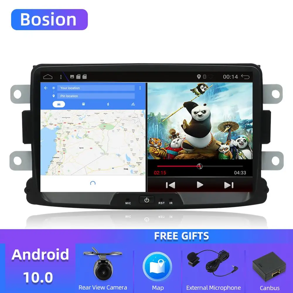 Автомобильный dvd-плеер Bosion, android 10,0, для Dacia Lodgy Logan, Duster Sandero, с радио 1 din, gps, видео, Wi-Fi навигация, мультимедийный плеер Автомобильный dvd-плеер Bosion, android 10,0, для Dacia Lodgy Logan, Duster Sandero, с радио 1 din, gps, видео, Wi-Fi навигация, мультимедийный плеер