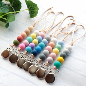

Silicone Baby Pacifier Clips Metal Holder Soother Chain Leash Strap Newborn Attache Sucette Infant Baby Pacifier Holder Chain