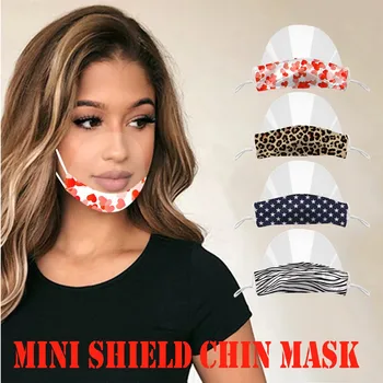 

1PC Daily Restaurant Canteen Mask Clear Visible Breathable Mini Shield Chin Mask Mask Breathable Cloth Mouth Caps Washable Mout