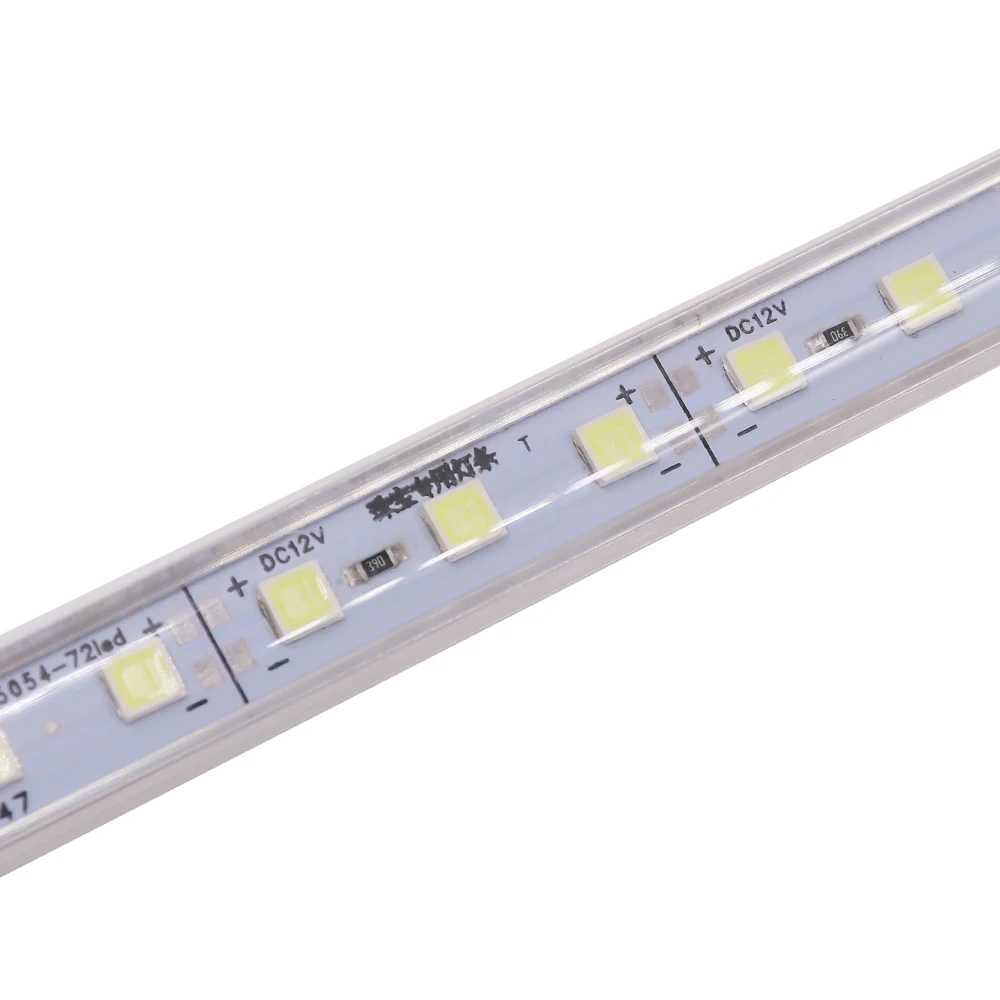 5054 12V LED 바 빛 알루미늄 U 프로필 25cm 50cm LED 하드 스트립 엄밀한 조명 바 주방 캐비닛 조명 아래 1-20pcs