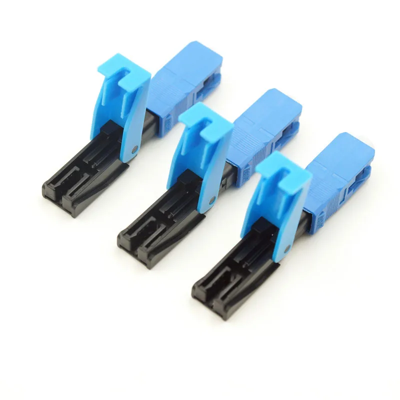 100PCS FTTH SC UPC Optical fiber covered wire SC UPC quick connector FTTH Fiber Optic Fast 2