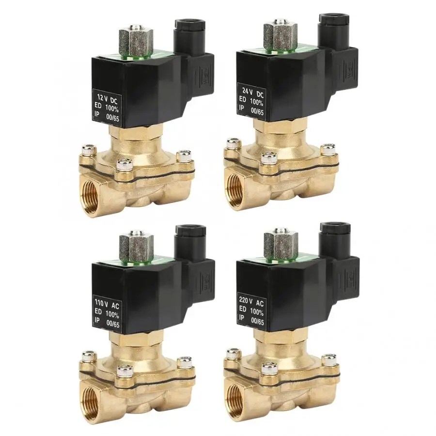Fluid Controller G1/2" Electric Solenoid Valve DN15 NO Brass Electromagnetic Valve