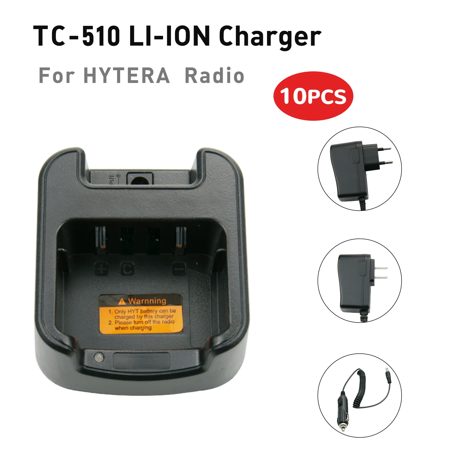 

10Pcs CHL10L19 Walkie Talkie Charger for HYTERA HYT BL1719 TC-510 TC-585 TC-500S Radio