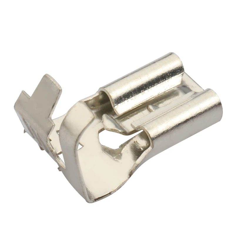 50pcs 6.3 Chicken claw with lock plug spring self-locking cold pressure terminal