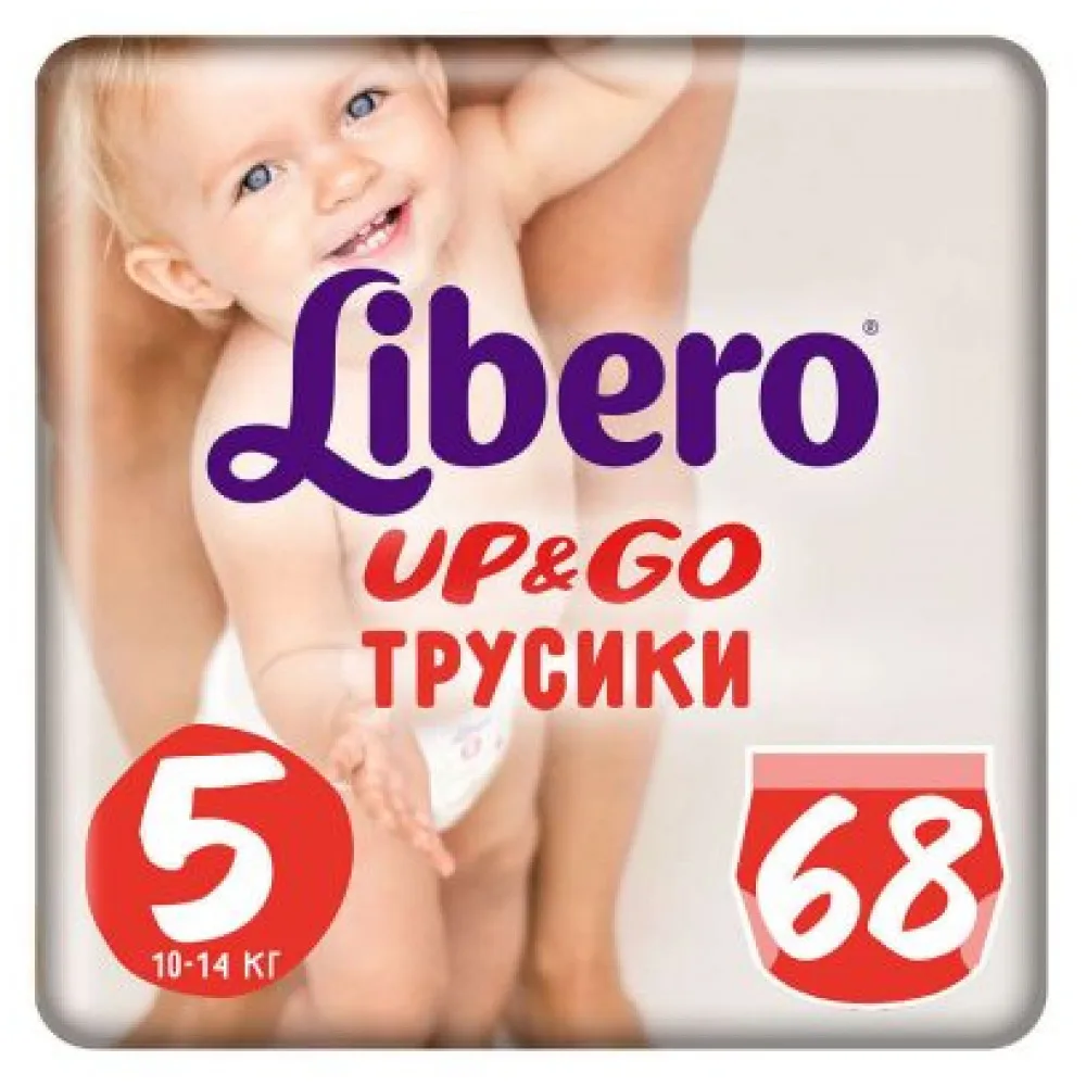 Трусики Libero Up&Go, макси плюс, 10-14кг, 68 шт