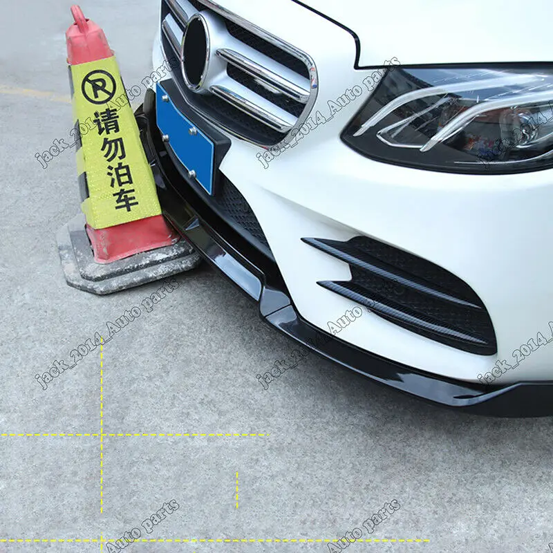Черная передняя нижняя губа для MERCEDES BENZ E-class W213 E200 E300