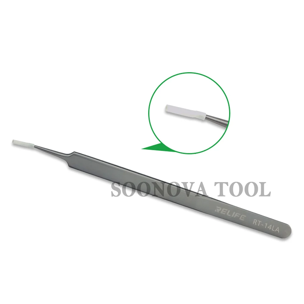RT-14LA чип выделенный нержавеющая сталь Tweezers антистатические специальное обслуживание Пинцет Точная Электроника чип ремонт клип