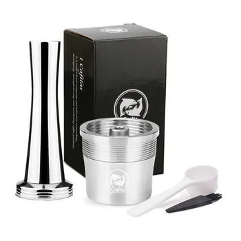 

ICalifas Refillable Coffee Filter Machine Cafe Capsules Cup Metal Stainless Steel Reusable Coffee Baskets For Illy Capsule