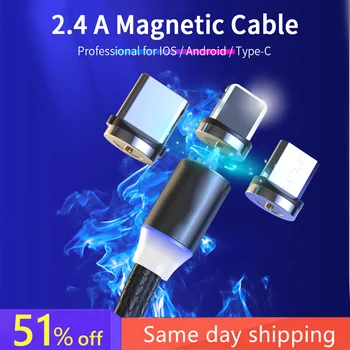 

Magnetic Micro USB Cable For iPhone Android Mobile Phone Fast Charging USB Type C Cable Magnet Charger Wire Cord magnetic charge
