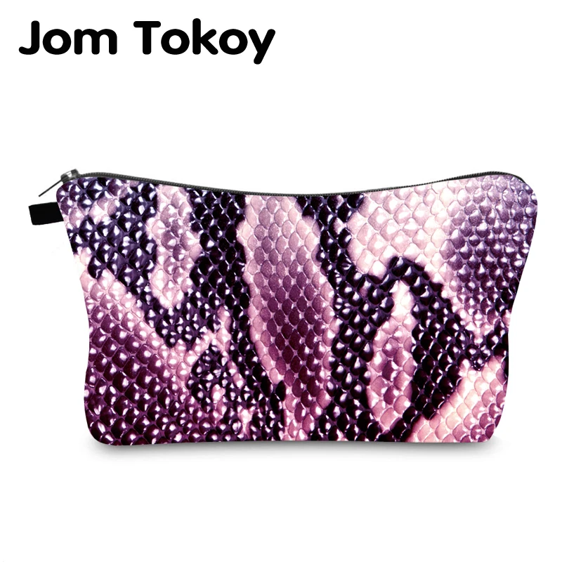 

Jom Tokoy Cosmetic Bag Printing Serpentine Personalised Makeup Bags Organizer Bag Women Beauty Bag HZB998
