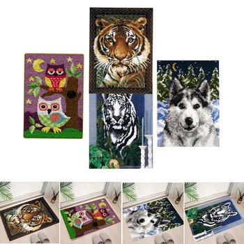 

Animal Pattern - Latch Hook Rug Kits with Basic Tools - DIY Home Ornaments