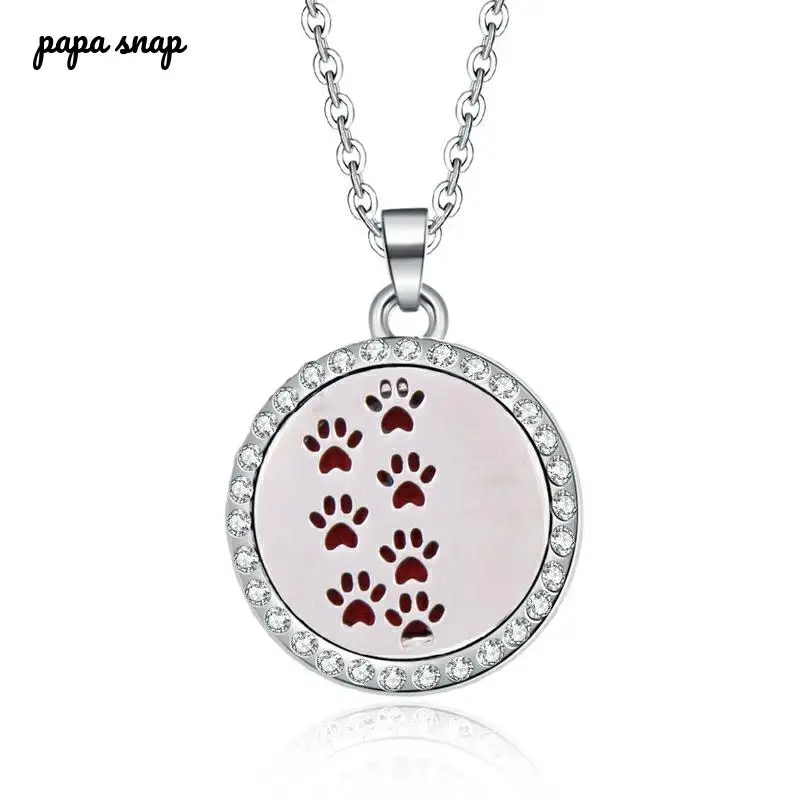 Женское ожерелье с узором в виде лапы эфирные масла аромадиффузор стразы кулон