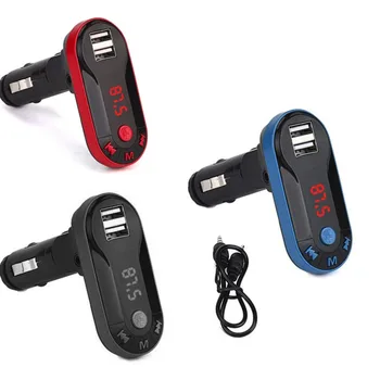 

Hot FM Transmitter MP3 Player Handsfree Car Kit USB TF SD Remote Dual USB Port Noise Suppression