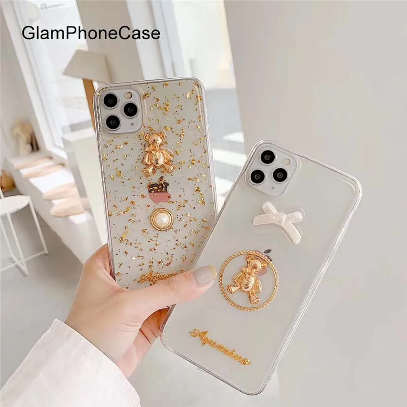 GlamPhone чехол из золотой фольги для телефона iPhone11Pro/Max X XS Max XR мягкий силиконовый