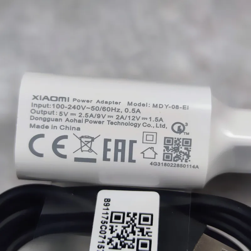 Original xiaomi charger 18W QC3.0 Fast charge Micro USB /Type C Cable For mi 6 4c redmi note 7 8 9 8SE 6 9 6X 5X 65w charger