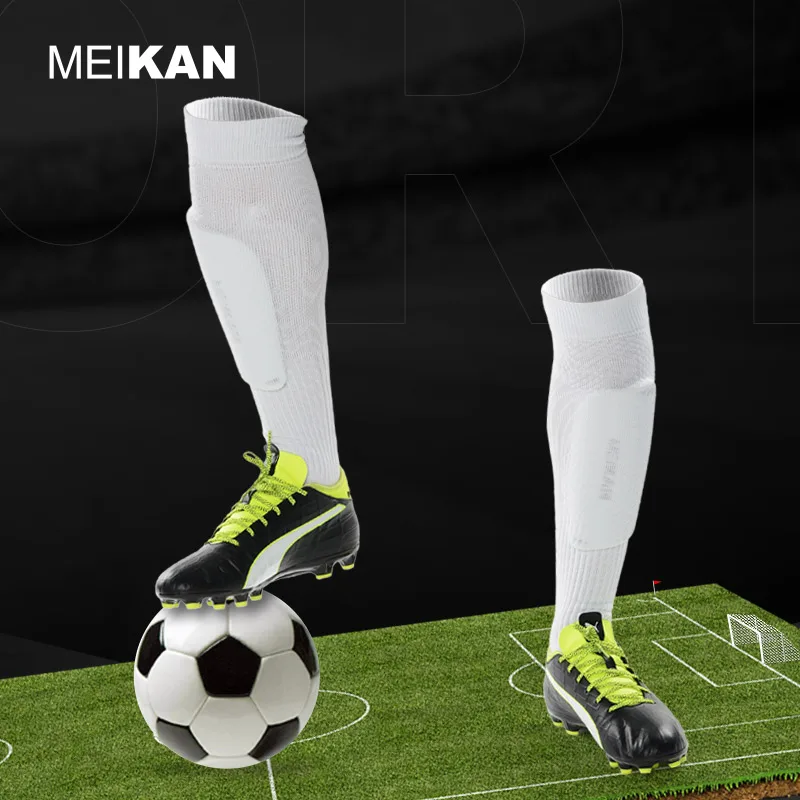 MEIKAN Football Shin Guards Socks With Pocket For Football Shin Pads Leg Sleeves Supporting Professional Sports Soccer Socks
