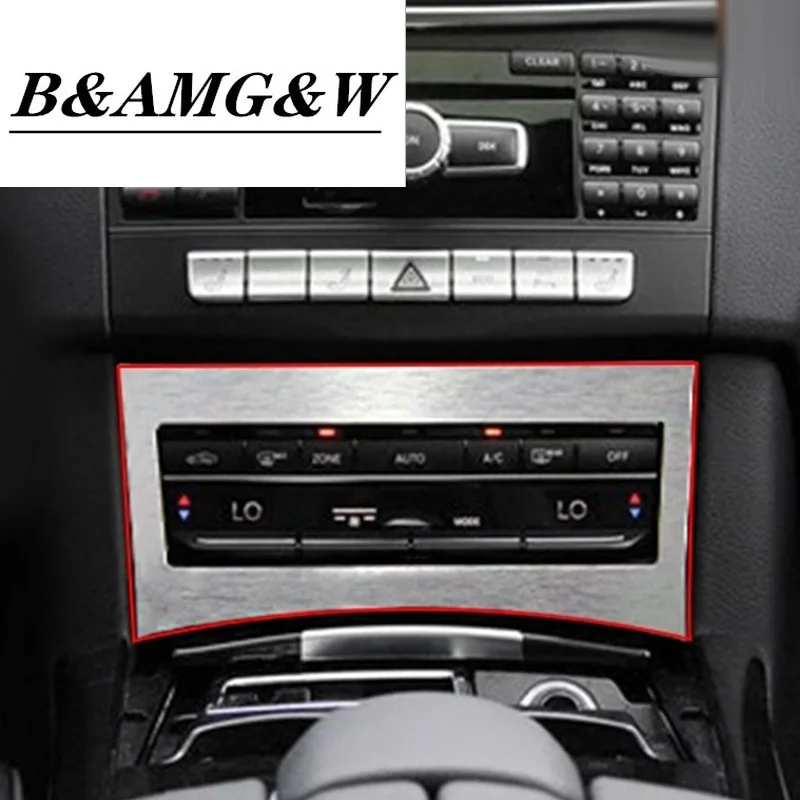 

For Mercedes Benz E class W212 Interior Trim Air conditioning CD control button panel decoration Cover Car styling accessories