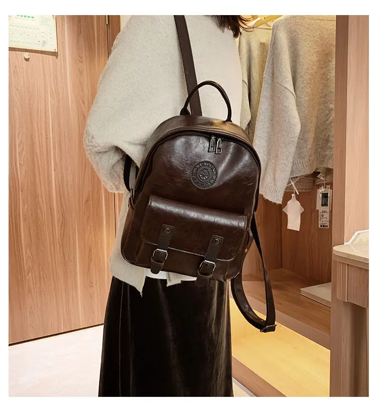 Модный женский рюкзак, женский рюкзак в школьном стиле, кожаный рюкзак, школьные рюкзаки, винтажный студенческий рюкзак, ретро рюкзак